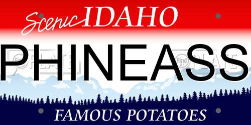 PHINEASS Idaho License Plate