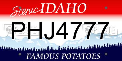 PHJ4777 Idaho License Plate