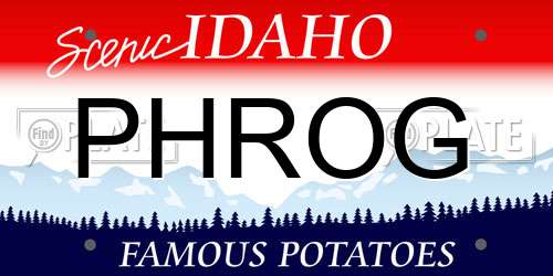 PHROG Idaho License Plate