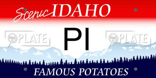 PI Idaho License Plate
