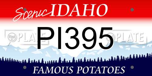 PI395 Idaho License Plate