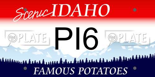PI6 Idaho License Plate