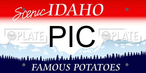 PIC Idaho License Plate