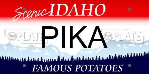 PIKA Idaho License Plate