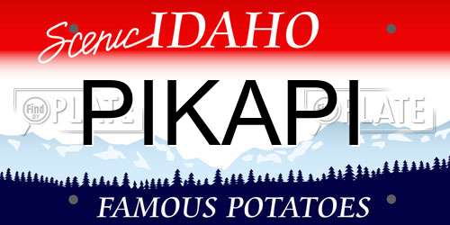 PIKAPI Idaho License Plate