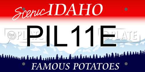PIL11E Idaho License Plate