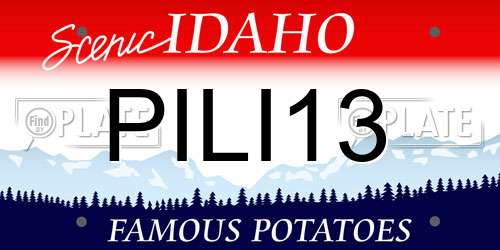 PILI13 Idaho License Plate