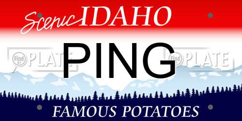 PING Idaho License Plate