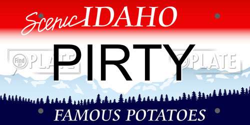 PIRTY Idaho License Plate