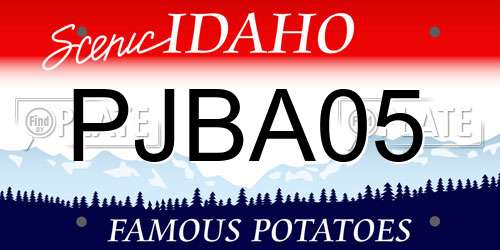PJBA05 Idaho License Plate