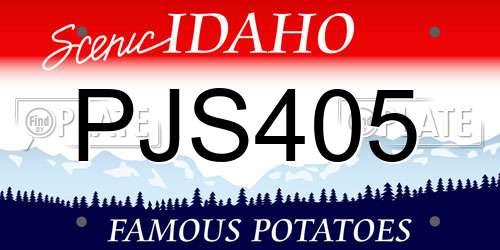 PJS405 Idaho License Plate