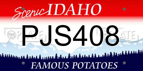 PJS408 Idaho License Plate