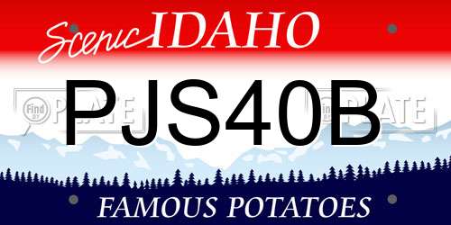 PJS40B Idaho License Plate