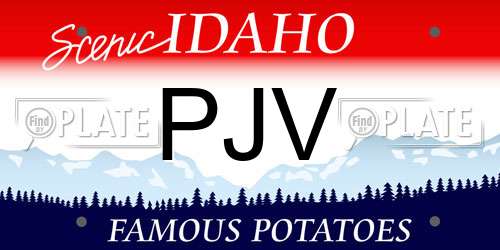 PJV Idaho License Plate