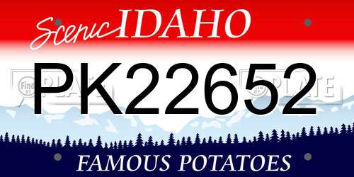 PK22652 Idaho License Plate