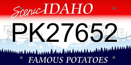 PK27652 Idaho License Plate