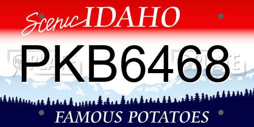 PKB6468 Idaho License Plate