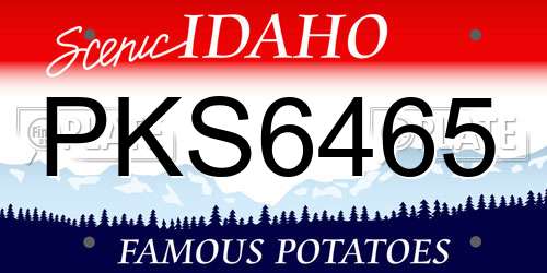 PKS6465 Idaho License Plate