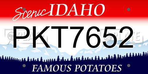 PKT7652 Idaho License Plate