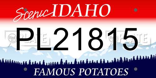 PL21815 Idaho License Plate