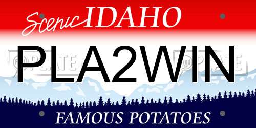 PLA2WIN Idaho License Plate