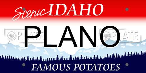 PLANO Idaho License Plate