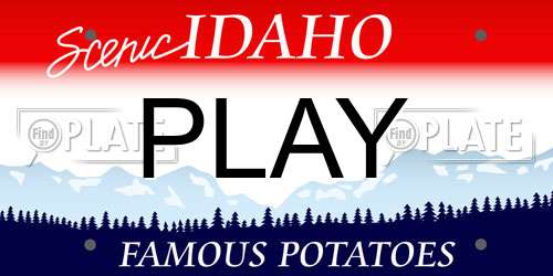 PLAY Idaho License Plate