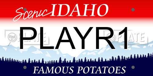 PLAYR1 Idaho License Plate