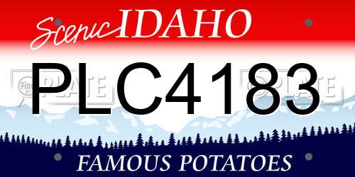 PLC4183 Idaho License Plate
