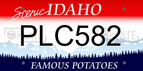 PLC582 Idaho License Plate