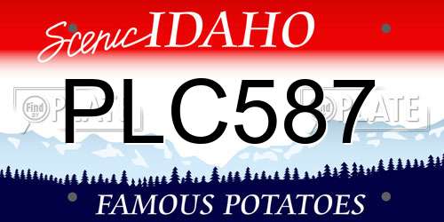 PLC587 Idaho License Plate