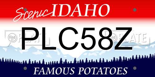 PLC58Z Idaho License Plate