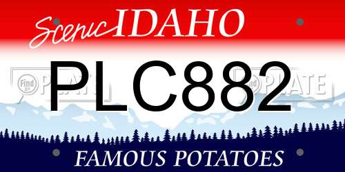 PLC882 Idaho License Plate