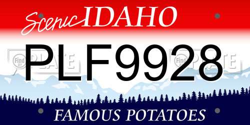 PLF9928 Idaho License Plate