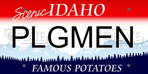 PLGMEN Idaho License Plate