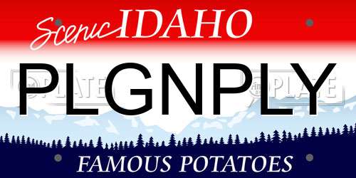 PLGNPLY Idaho License Plate