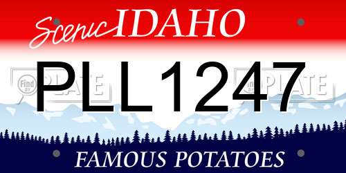 PLL1247 Idaho License Plate