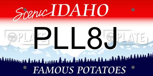 PLL8J Idaho License Plate