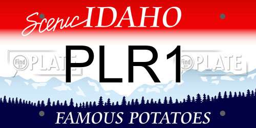 PLR1 Idaho License Plate