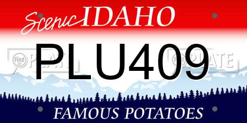 PLU409 Idaho License Plate