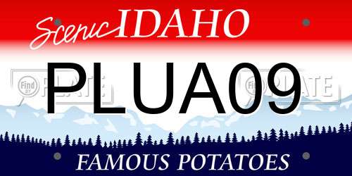 PLUA09 Idaho License Plate