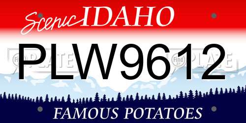 PLW9612 Idaho License Plate