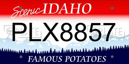 PLX8857 Idaho License Plate