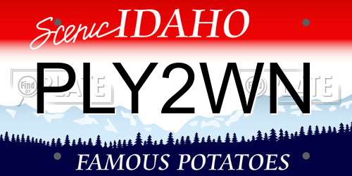 PLY2WN Idaho License Plate