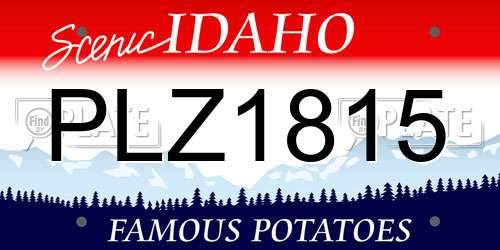PLZ1815 Idaho License Plate