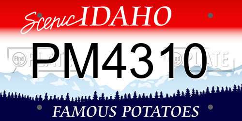 PM4310 Idaho License Plate