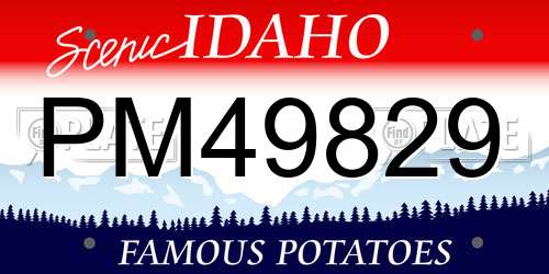 PM49829 Idaho License Plate