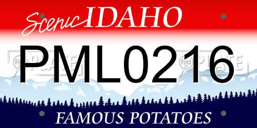 PML0216 Idaho License Plate