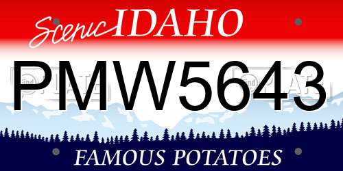 PMW5643 Idaho License Plate