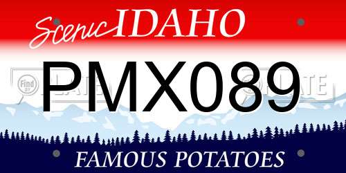 PMX089 Idaho License Plate